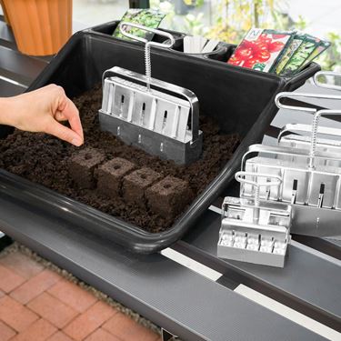 Startpakke, Soil Blocker, Micro 20, Mini 4, jordblokpresser, frøsåning, bæredygtig dyrkning, pluggindsatser, kubindsatser, plastikfrie alternativer, dyrkningstilbehør